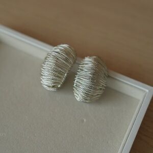 Vintage Elegant Silver Women's clip ons Earrings